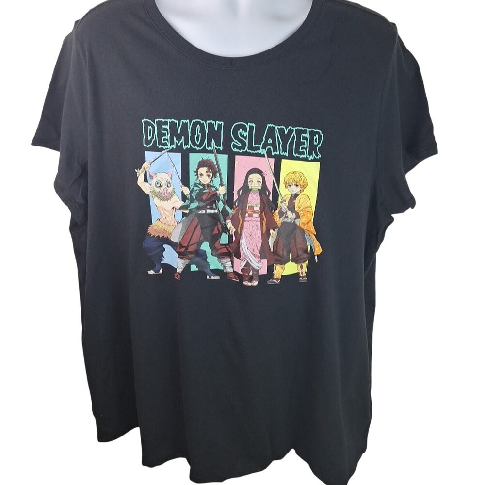Demon Slayer Anime Manga Black Cotton T-Shirt Size 3XL
